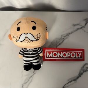 Monopoly Man Plush Toy with Striped Prison Outfit New with Tags
